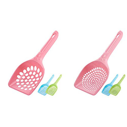 Baost 1Pc Plastic Cat Litter Scoop Pet Care Sand Waste Scooper Shovel Hollow Litter Scoop Shovel Deep Scoop Shovel Reptile Litter Cleaner Scoop for Sifting Kitty Cats Litter Small Hole#Random - size: Small Hole#Random