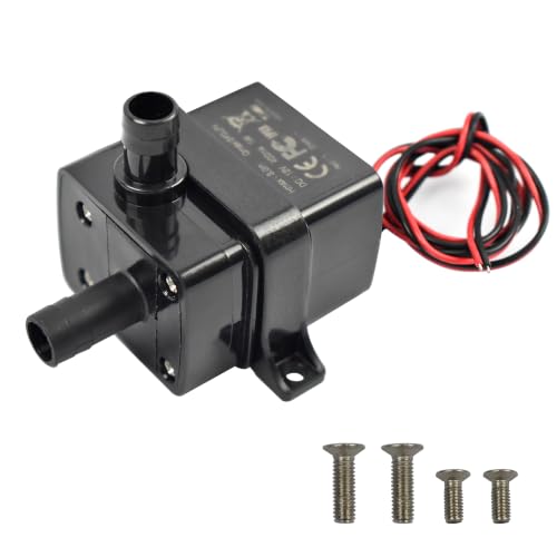 CONQUERALL Solar Fountain Pump DC 12V 63GPH 9.8ft 5W Submersible for for Air Conditioner Condensate Drainage - color: 12v 5w 240l/H 3m Head Dual Wire, size: 1PC