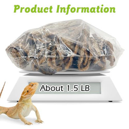 Reptile Cork Bark Bulk 1.5 Lb Cork Wood for Terrarium, Natural Flat Cork Bedding Terrarium Substrate for Bearded Dragon Snake Spiders Hermit Crabs Geckos Tortoise