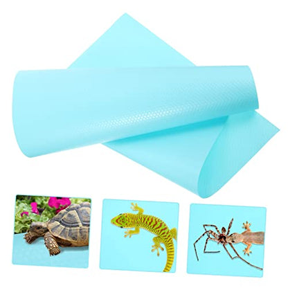 BESPORTBLE Leopard Print Reptile Carpet Bearded Dragon Gecko Snake Tank Mats Eva Material Terrarium Liner Pet Supplies - color: Sky-blue