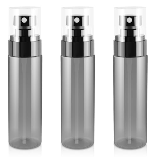 3Pack Small Spray Bottles, 3.4oz Black Plastic Fine Mist Mini Mister Bottles for Hair, Cleaning, Salons, Planting, Skin Care - color: Black-3, size: 3.4OZ