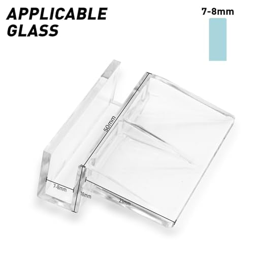 LINLAN 5/16-inch 12 Pieces Aquarium Cover Bracket, Fish Tank Lid Clips Acrylic Aquarium Cover Clip Support Holder, for Rimless Aquariums - size: Fits 5/16" Glass