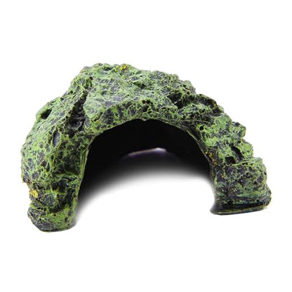 Reptile Hideout Cave Hide Small Resin Shelter Basking Decor for Terrarium Aquarium Gray 1 Pack 3.5 x 2.8 x 1.6 in Rock Style Secure Climbing Hide
