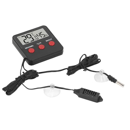 Mini Digital Temperature & Humidity Meter with 2 Probes for Incubator, Aquarium, Reptile Tank