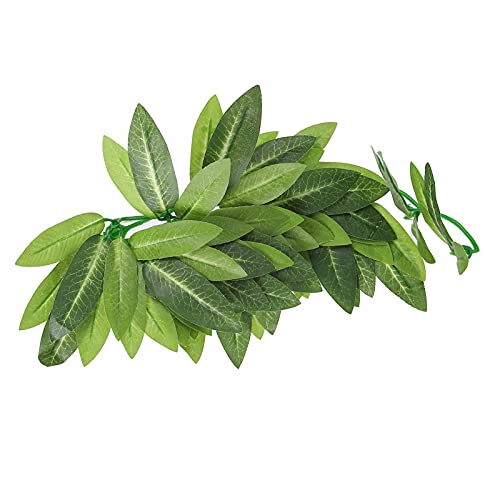 Artificial Reptile Plants Lifelike Plastic Plant Hanging Leaves Decoration with Suction Cup for Reptile Terrarium Fish Tank (T-044 30CM) - size: T-044 30CM