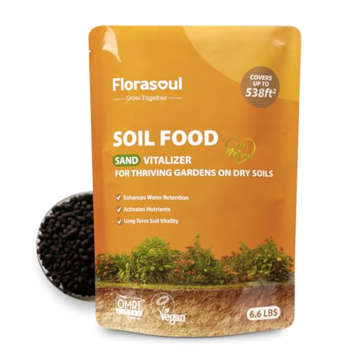 Florasoul® Soil Food Sand Humic Acid Soil Conditioner for Sandy Soil & Dry Lawns, Organic Soil Amendment for Moisture Retention, Nutrient Retention & Root Growth, Lawn, Garden & Raised Beds - 6.6 lbs - color: Sand