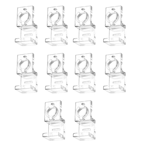 10 Pcs Aquarium Lid Clips, Clear Acrylic Fish Tank Holder Cover Clamps for Rimless Glass Top, Fishtanks Cover, Hoods Decor Fish Tank Accessories - color: Suitable for 15mm