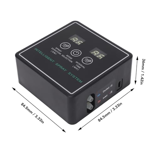 Reptile Fogger Smart Spray System, Automatic Timing Humidifier with 360 Degree Adjustable Misting Nozzles, High Density Spray for Terrarium, Intelligent Timing Cycle Spraying for R