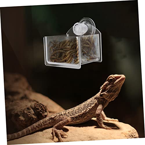 TOYANDONA 2pcs Reptile Feeding Bowl Set Plastic Water Dish for Lizard Gecko Chameleon Escape Crawling PET Food Container Suitable for Terrarium