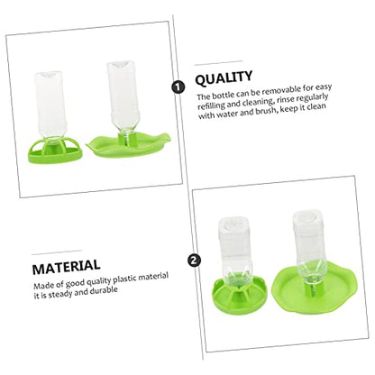 2-Pack Tortoise Feeding Bowls Fence Plastic Reptile Water and Food Feeders for Lizards Turtles and Crawling Pets
