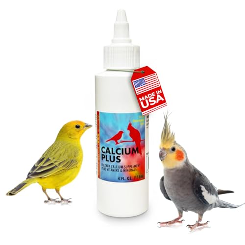 Morning Bird Calcium Plus Liquid for Birds – Calcium Supplement with Vitamins and Minerals for Strong Eggshells, Healthy Bones - Support Growth, Breeding, and Wellness for All Birds 4 Fl Oz - size: 4 Fl Oz