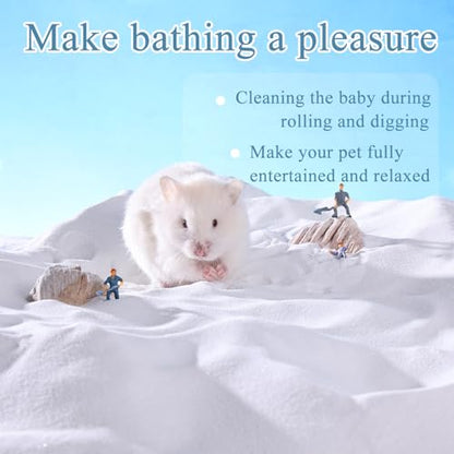 Hamster Sand Bath - Whit Fine Sand Hamster Bedding Reptile Silica Sand Gerbil Hideout for Hamster Chinchillas Gerbil Small Animals Small Pets (Flower Scent, 1.1 lb + S Hamster Bathtub + Scoop) - color: Flower Scent, size: 1.1 lb + S Hamster Bathtub + Scoo