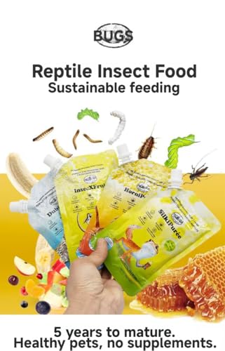 Bearded Dragon Reptile Food, Gecko Gel, Horned Lizard Fruit Puree, Leopard Gecko Food, Blue-Tongued Skink 80g