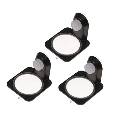 BESPORTBLE 3pcs Reptile Food Tray Water Dish Suction Cup Feeder for Tortoise Lizard Easy Installation - size: Size 4