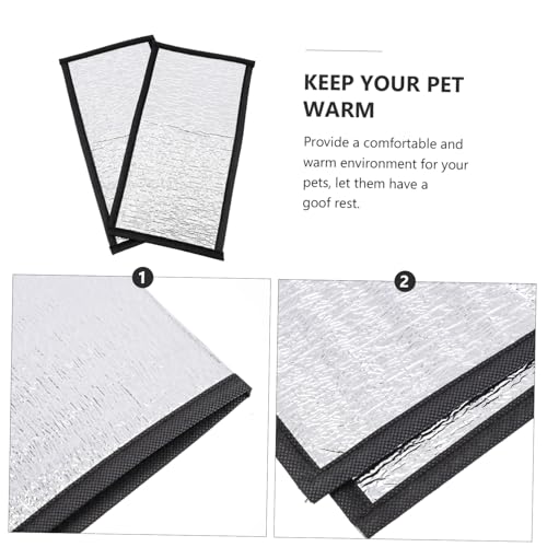 ibasenice 2Pcs Insulation Mat for Snakes Lizards Heated Pad with Reflective Film for Reptile Winter Care Under Tank Heating