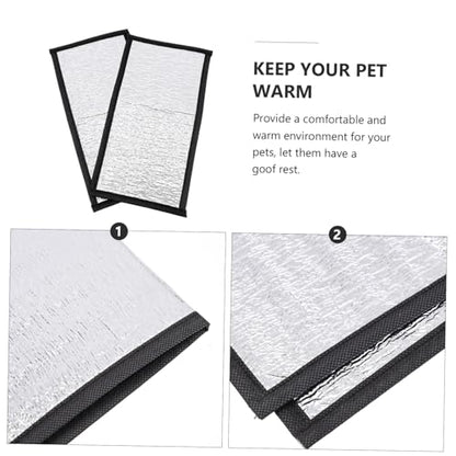 ibasenice 2Pcs Insulation Mat for Snakes Lizards Heated Pad with Reflective Film for Reptile Winter Care Under Tank Heating