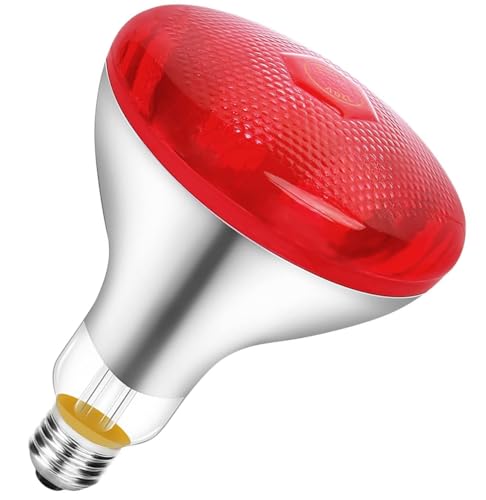Infrared Light Blub, 275W Near Infrared Red Light Therapy Heat Lamp Blub, E26/E27 Socket, 110V - color: Orange Red