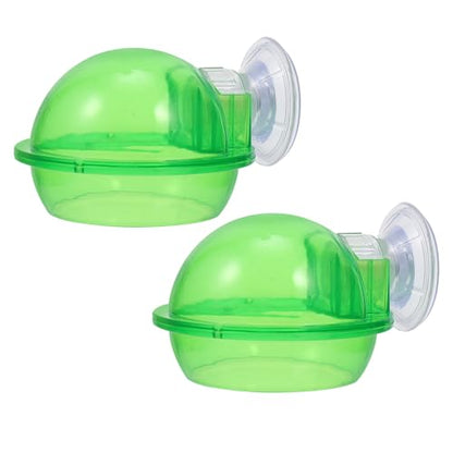 GANAZONO Reptile Food and Water Bowls with Suction Cups, Escape-Proof Large Capacity Feeding Dish for Geckos, Spiders, Frogs – Practical Crawling Pet Feeder Set (2 Pieces)