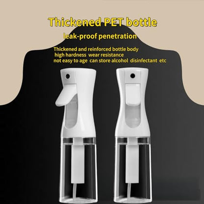 2 Pack Continuous Spray Bottles - Ultra Fine Mist Sprayer | 6.8 OZ Water Spray Bottle for Hair, Cleaning, Plants, Pets, Salons