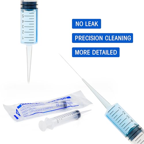 7Pack Wisdom Teeth Syringe, 12ml/cc Dental Syringe with Straight Tip & Measurement, Straight Dental Irrigation Syringe, Disposable Sealed for Dental Care, Oral Tonsil Stone, Feeding, Liquid Injection - style: 12ml/cc Straight Tip