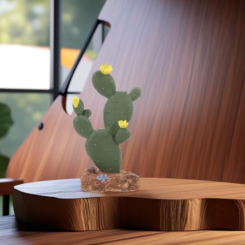 LALAFINA Artificial Cactus Plant Reptile Habitat Decor Mimicking Cactus Plastic Succulent Branches for Leopard Gecko Turtle Tank Accessories Desert Terrarium Decoration