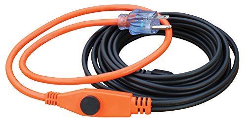 Clear Power Water Pipe Heating Cable - 6ft |Indoor, 42 Watts, Built in Thermostat, With 2ft Power Cord 18/3 SJTW & Indicator Light (CPPH002) - style: 6ft,42W