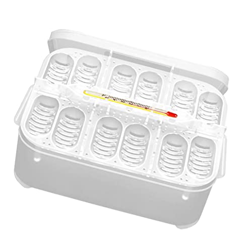 Reptile Incubation Box Reptile Incubator Egg Tray Hatching Box with 12 Grids for Turtle Gecko Lizards Mane Reptile Egg Incubators
