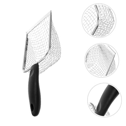 KESYOO Stainless Steel Cat Litter Scoop Fast Sifting Reusable Litter Shovel for Easy Cleaning of Cat and Reptile Waste Durable Pet Supply with Non Stick Design Mesh