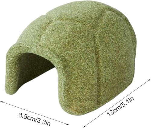 Natural Hamster Chew Toys, Turtle Shell Shape Hideaway, 5x4 Inches Wooden House with Safe Material, Eco Friendly Small Animal Shelter, Pet Cage Accessory Fun Design, Chewing Toy for Gerbil Chinchilla