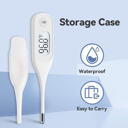 Berrcom Digital Thermometer for Adults and Kids, Medical Thermometer for Fever 10 Second Reading Armpit Thermometers with Fever Alarm - size: DT101