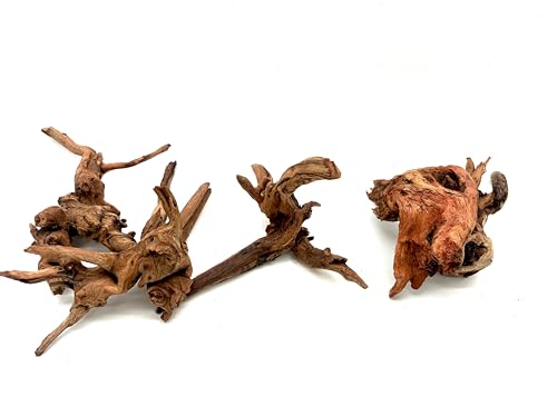 3 Coral Wood Aquarium Decoration Small, Rustic Brown Wood Branch, Reptile Climbing Decor for Terrariums, Fish Tanks 6-10 inches