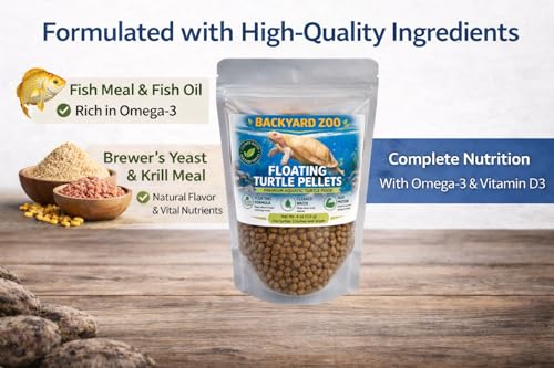 Floating Turtle Pellets for Aquatic Turtles, 4 oz