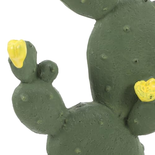 KALLORY Artificial Small Cactus Statue Reptile Plant Aquarium Decor Plastic Desert Habitat Ornament for Turtle Tank and Terrarium Accessories