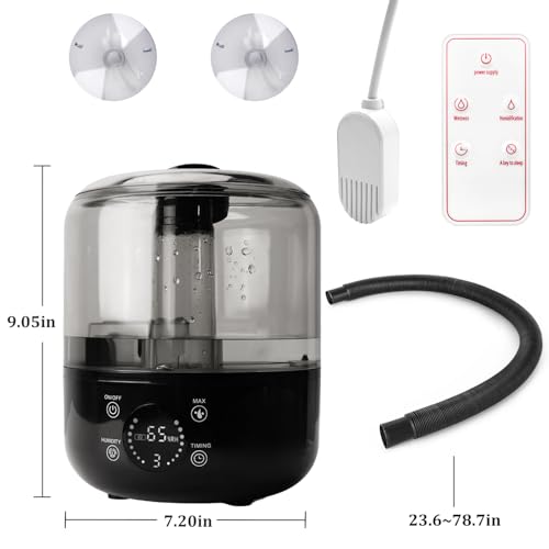 3L Reptile Fogger - Reptile Humidifier Fogger with Humidity Control Sensor, Timer & 3 Adjustable Mist Levels, Touch & Remote Control, Reptile Mister for Reptiles Amphibians Snake Herps