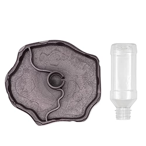 Automatic Reptile Feeder Reptile Food and Water Dish Bowl Bottle Tortoise Turtle Water Dispenser for Bearded Dragon Gecko Lizard (Brown) - color: Brown