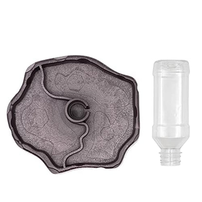 Automatic Reptile Feeder Reptile Food and Water Dish Bowl Bottle Tortoise Turtle Water Dispenser for Bearded Dragon Gecko Lizard (Brown) - color: Brown
