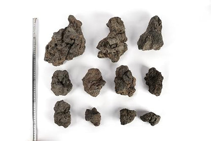 LANDEN Black Icelandic Lava Stone Natural Rocks (18lbs, 3~11 inches,11pcs) for Aquariums, Paludariums, Terrariums, Caves and Rocky Peaks, Mountainous Desert Landscapes - size: 13 Black Icelandic Lava Stone(3-9 inches,18lbs)