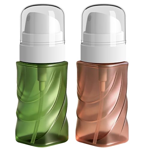 RNOAFMU 2 Pack Small Spray Bottle 2oz/60ml, Travel Size Mini Fine Mist Spray Bottles, Plastic Leakproof & Refillable Empty Spray Bottle for Hair, Face, Plant and Cleaning
