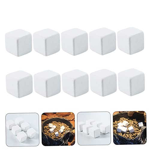 SaditY 30 Pcs Terrapin Calcium Reptisoil Reptiles Turtle Calcium Turtle Supplies Bearded Dragon Calcium Powder Reptile Mineral Calcium Reptile Tank Calcium Stone White Box