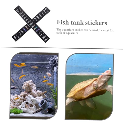 Ciieeo 2Pcs Color Changing Aquarium Thermometer Sticker Adhesive Fish Tank Temperature Gauge Strip Accurate Temperature Reading for Aquariums and Reptiles Easy to Use for Home