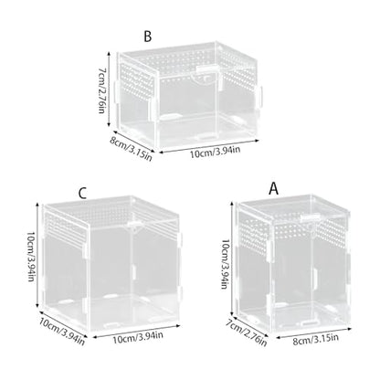Clear Acrylic Reptiles Tanks with Ventilation Holes Terrarium Box for Small Lizards and Snake Jumping Spiders Watching Reptiles Container Box - size: 10X10X10 vertical
