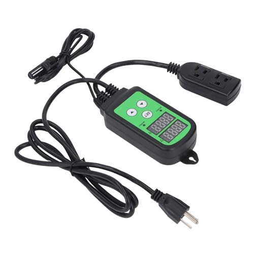LiebeWH Digital Humidity Controller Dual Stage Pre Wired Humidistat with Double LED Display and 1500W Output for Greenhouse Plant Tent (US Plug)