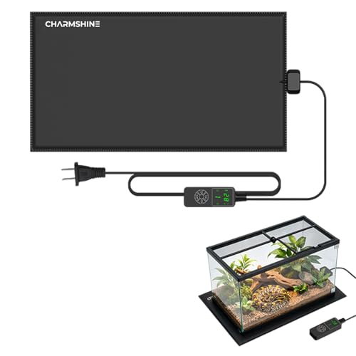 6 by 8-inch 7W Reptile Heating Pad Graphene with Temperature Control Reptile Tank Heat Pad Terrarium Under Tank Heater Mat for Snake Lizard Hermit Crab Reptiles Turtle Thermostat - size: 6"x8" 7W