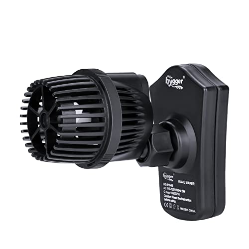 hygger 1050 GPH Aquarium Wave Maker Pump with Strong Magnetic Suction Base, Ultra-quiet 360 Degree Rotating Submersible Power Head, for 20-60 Gal Freshwater Saltwater Tank - size: 1050GPH (5W)