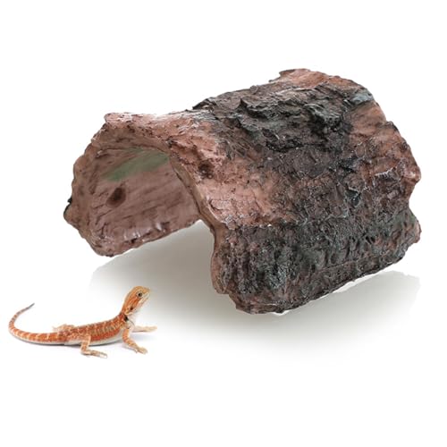 Betta Log Floating Aquarium Hideout Small Cave Decor for Fish Snail Reptile Hiding Spots Terrarium Logs, Beta Fish Hides Hollow Tree Trunk Decoration for Tanks Hide Spaces