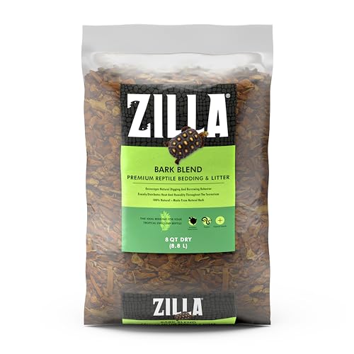 Zilla Reptile Terrarium Bedding Substrate Bark Blend, 8 Quart - size: 8-Quart