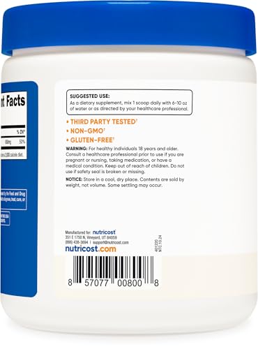 Nutricost Calcium Carbonate Powder 500 Grams - size: 17.64 Ounce (Pack of 1)