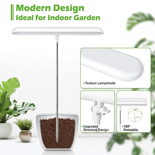 FOXGARDEN Grow Light, Full Spectrum LED Grow Lamp, Plant Lights for Indoor，Auto Timer 4/8/12H, 4 Dimmable, Height Adjustable 8.5"-24", Growing Lights - size: 1 pack