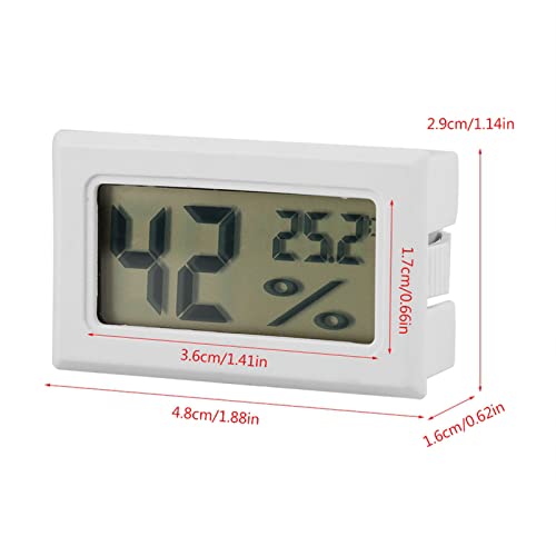 LCD Digital Thermometer Hygrometer with External Probe Perfect for Reptile and Incubator Use Accurate Temperature and Humidity Measurement