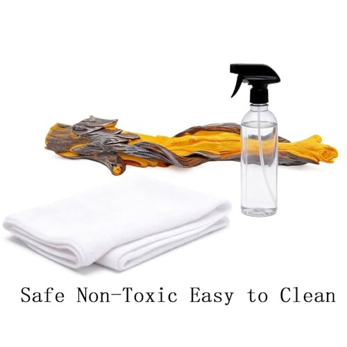 Reptile Climbing Tree Branch: Resin Wood Decor for Terrarium Habitat - Safe Non-Toxic Easy to Clean - for Bearded Dragon Gecko Tree Frog Enrichment Accessories